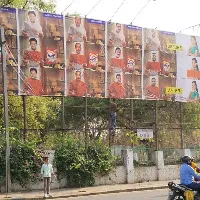 Delhi liquor scam Raid detergent posters appears in Hyderabad for support to kavitha