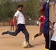 revanth reddy plays football with youth