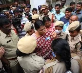 ys sharmila house arrested forces deployed in front of her house