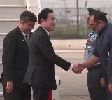 Japanese PM Fumio Kishida arrives in India for bilateral talks