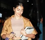 Pooja Hegde arrived in Hyderabad to join SSMB28 shoot