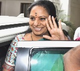 Kavitha returns to Hyderabad, meets father KCR