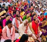 Thousands watch Sitarama Kalyanam at Bhadrachalam temple