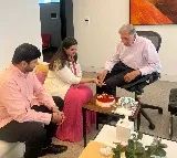 Kesineni Swetha celebrates her birthday in Ratan Tata residence