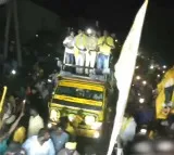 Chandrababu road show in Gudivada