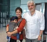 A perfect gentleman: Ajith helps young mum at London airport, carries her bag