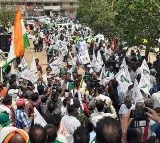 Visakha steel plant workers padayatra reaches Simhachalam