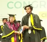 Himanshu has receives graduation certificate