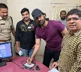 Raviteja spotted at Khairatabad RTA office