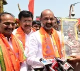Bandi Sanjay says why Revanth Reddy weeps at bhagyalaxmi temple
