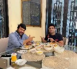 Devi Sri Prasad takes breakfast at Megastar Chiranjeevi residence