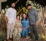 Megastar Chiranjeevi and family members attends to Upasana baby shower