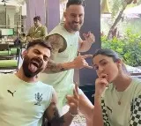 'Virushka' poses with Faf du Plessis, actress calls it 'fresh lime soda' band