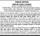 Telangana takes steps to recall mislabelled batch of Thyronorm tablets