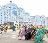 Even BRS mlas also not permited to enter into the new secretariat on first day