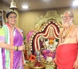Roja visits Gangamma Thalli temple in Tirupati