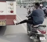 TSRTC MD VC Sajjanar warns biker who pose with RTC Bus