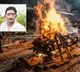 telangana sarpanch newly constructed crematorium in hanumakonda district began with his cremation