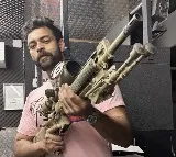 Varun Tej learning use of guns for 'Gandeevadhari Arjuna'