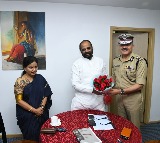జాతీయ బీసీ కమీషన్ చైర్మన్ తో భేటీ అయిన సి.ఎస్ శాంతి కుమారి, డీజీపీ అంజనీ కుమార్