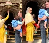 Preity Zinta, hubby Gene take their twins Jai, Gia for temple visit in Shimla