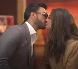 Ranveer gives a soft kiss on Deepika's lips during her TIME magazine interview