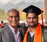 Harish Rao feels happy after his son Archishman taken graduation certificate from Colorado University