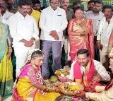 MLA Rasamai Balakishan gave Rs 50000 to groom for bike behalf of bride