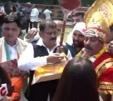 Congress workers celebrations at AICC office in Delhi