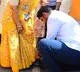Nara Lokesh ties shoe lace to her mother shoe