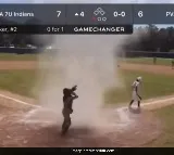 Quick Thinking Umpire Saves Child Caught In Dust Devil