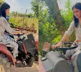 Big B's granddaughter Navya drives a tractor in Gujarat village, posts video