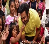 Manchu Manoj Celebrates His Birthday At Love And Care Orphanage Home In GajulaRamaram