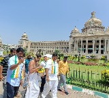 Congress workers purify Karnataka Vidhana Soudha with cow urine