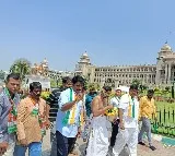 Congress workers purify Karnataka Vidhana Soudha with cow urine