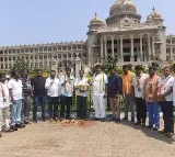 Karnataka Congress workers purify Vidhana Soudha with cow urine as BJPs corrupt term ends