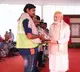 PM Modi felicitates workers involved in making of new Parliament House