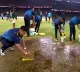 Fans troll BCCI as groundsmen use sponge to dry pitch