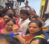 Bandi Sanjay and Kavitha meets in a function