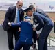 US President Joe Biden falls down