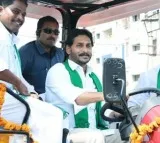 Jagan drives tractor