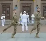 Ukraine Soldiers Dance To Naatu Naatu infront of zelensky official house