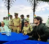 Hero Nikhil breakfast with Telangana DGP and Hyderabad CP