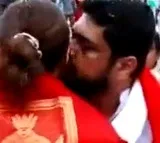 Netizens rap 'Adipurush' director for kissing Kriti on the cheek at Tirupati temple