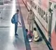 Female constable saves woman who fell on platform while getting down from train in warangal station