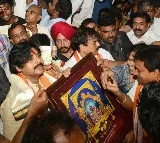 Janasenani pawan kalyan visited satya devadi Temple in annavaram