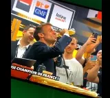 France President Macron drinks a beer in 17 seconds