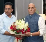 KTR meets Rajnath Singh, seeks transfer of defence lands in Hyderabad