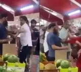 fight erupts over buying mangoes between Pakistanis in london video goes viral