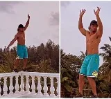 Vidyut Jammwal showcases balancing skills on a four-storey building’s parapet